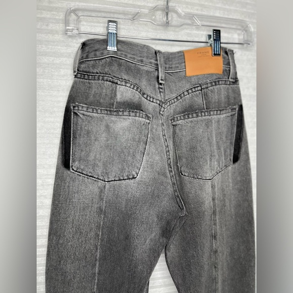 FRAME Nouveau Le Mix Gray
Cropped Jeans Ankle Designer Two
Tone Fray Size 23 - Picture 8 of 12
